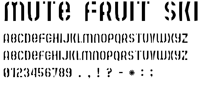 Mute Fruit Skimpy Krash font